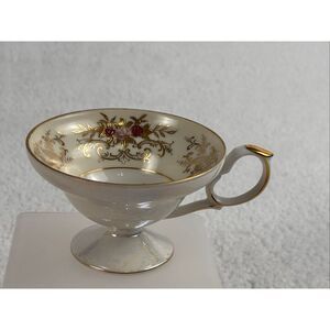 Vintage Del Mar Hand Painted Tea Cup 24k Gold Trim